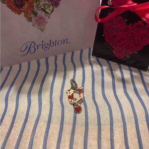 Brighton Silver and Red Heart Necklace
